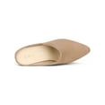 thumbnail image 4 of BLISSFUL STEP Women's Slides Block High Heels Slip on Pointed Toe Slide Mules Khaki 8, 4 of 8