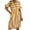 Yellow, variant on Kaemgyyd Fall Dresses for Women Casual Loose Crew Neck Ruffles Dress Short Sleeve Stripe Printing Flowy a Line Mini Dress