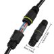 thumbnail image 4 of Conector de cable impermeable para exteriores de 2 polos y 3 polos, caja de conexiones mejorada, acoplador de manguito externo, color negro., 4 of 8