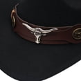 thumbnail image 3 of Chapeau de Cowboy Décontracté Costume Cosplay Soleil Femmes Hommes Preppy Protection de Chambre Chapeau Été pour Randonnée Noir, 3 of 8