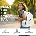 thumbnail image 2 of DISNIMO Rabbit Floral Printed Backpack for Kids with Lunch Bag & Pencil Pouch, 3 Pcs School Backpack Set for Middle High School Students, 17 Inch Lightweight School Bag Travel Daypack, 2 of 7