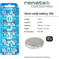thumbnail image 2 of Renata Watch Batteries 390 (2pcs), 2 of 6