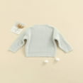 thumbnail image 3 of Bébé Fille Garçon Tricot Pull Chemisier Pull Sweat-Shirt Chaud Col Rond Manches Longues Tops pour Bébé Tout-Petit, 3 of 6