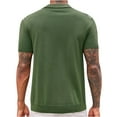 thumbnail image 3 of Generic Mens Knit Polo Shirts Vintage Casual Short Sleeve Shirt Golf Button Down Old Money Sweater, 3 of 6