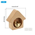 thumbnail image 2 of 1 Set Shopkeepers Bell, Wood Door Chime Hanging Door Bell Self-adhesive Hanging Jingle Bells for Door Opening Business When Entering Refrigerator Car, Beige, House, 2 of 7