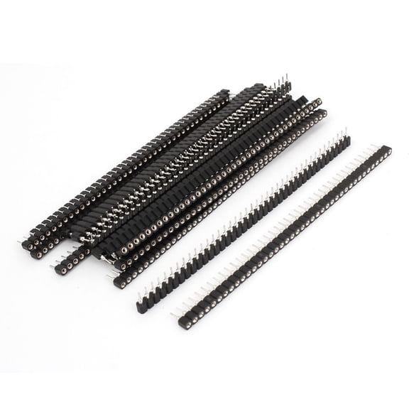 ABOURT Single Row Straight Header Strip Socket 2.54 mm Pitch 20 Piece