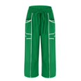 thumbnail image 3 of Delayuji Womens Capri Pants Casual Summer Baggy Wide Leg Pants Elactic Waist Barrel Pants Women With Pockets, 3 of 6