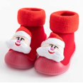 thumbnail image 1 of KAIYANG Calcetines de suela suave antideslizantes para niños, zapatos navideños para bebés, zapatos para gatear, 11,5 cm, color rojo, 1 of 5