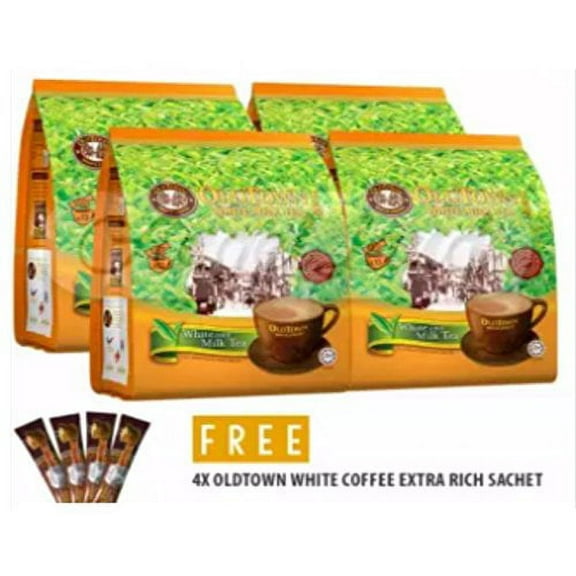 NineChef Bundle - Old Town 3 In 1 White Milk Tea ( 48 Sticks ) 4 Pack   1 NineChef Coffee Spoon