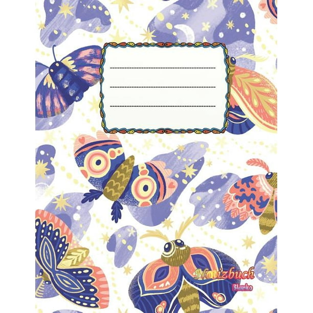 Notizbuch Blanko Design Schmetterling Motte Format 112 Seiten Notizbuch Mit Register Ideal Als ebuch Skizzenbuch Sketc Walmart Com Walmart Com