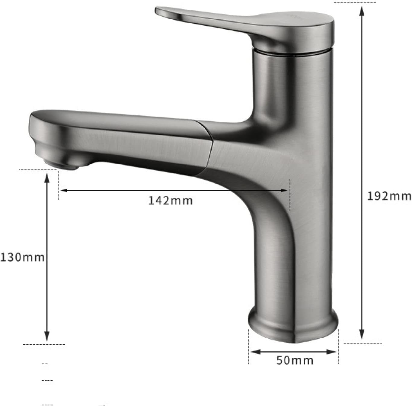 Bathroom Faucet with Pull Out Sprayer,Bathroom Sink Faucet with 360 Degree Swivel Spout,Brass Bathroom Sink Faucet,Bathroom Basin Faucet for Hot and Cold Water,Black