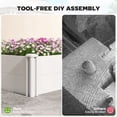 thumbnail image 4 of Outsunny Vinyl Raised Garden Bed, 3 x 3 x 1ft Modular Garden Box, White, 4 of 10