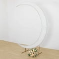 thumbnail image 3 of BalsaCircle 7.5 feet White Half Crescent Moon Backdrop Stand Cover Spandex Fitted Wedding Arch Decorations Reception Photography, 3 of 8