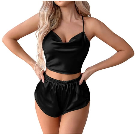 

REORIAFEE Women Lingerie Sexy Naughty Floral Babydoll Plush Lingerie Sets Underpants Underwear Jumpsuit Sleepwear Black XL