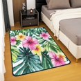 thumbnail image 2 of Erosebridal Floral Flower Rugs For Bedroom 5x7,Green Palm Tree Leaves Living Room Decor,Botanical Bedroom Decor,Non Slip, 2 of 5