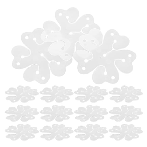 HOMEMAXS Balloon Flower Clip for Sealing Made of Plastic Transparent Color 50 Pieces