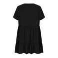 thumbnail image 6 of Bigersell Club Dress Summer Female V-Neck Short Sleeve Above Knee Sun Dress Dress Style D-143 Bodycon Dresses Ladies Regular Summer Dresses , Black M, 6 of 8