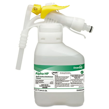 Diversey Alpha-HP Disinfectant Cleaner, Citrus, 1.5L Spray Bottle