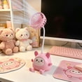 thumbnail image 6 of 2-in-1 Desktop Pen Holder Fan USB Rechargeable Desk Cooler with Flexible Gooseneck Quiet Operation Cute Style Storage Organizer for Classroom Campus Office Study(Pink), 6 of 8