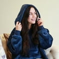 thumbnail image 5 of Catalonia Oversized Wearable Blanket Hoodie Sweatshirt, Comfortable Sherpa Lounging Pullover for Adults Men Women Teenagers Wife Girlfriend Gift, 5 of 7