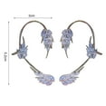 thumbnail image 6 of harmtty 1 Pair Women Clip Earrings Sparkling Rhinestone Non-pierced Wheat Shape Ear Cuff Female Jewelry, 6 of 8