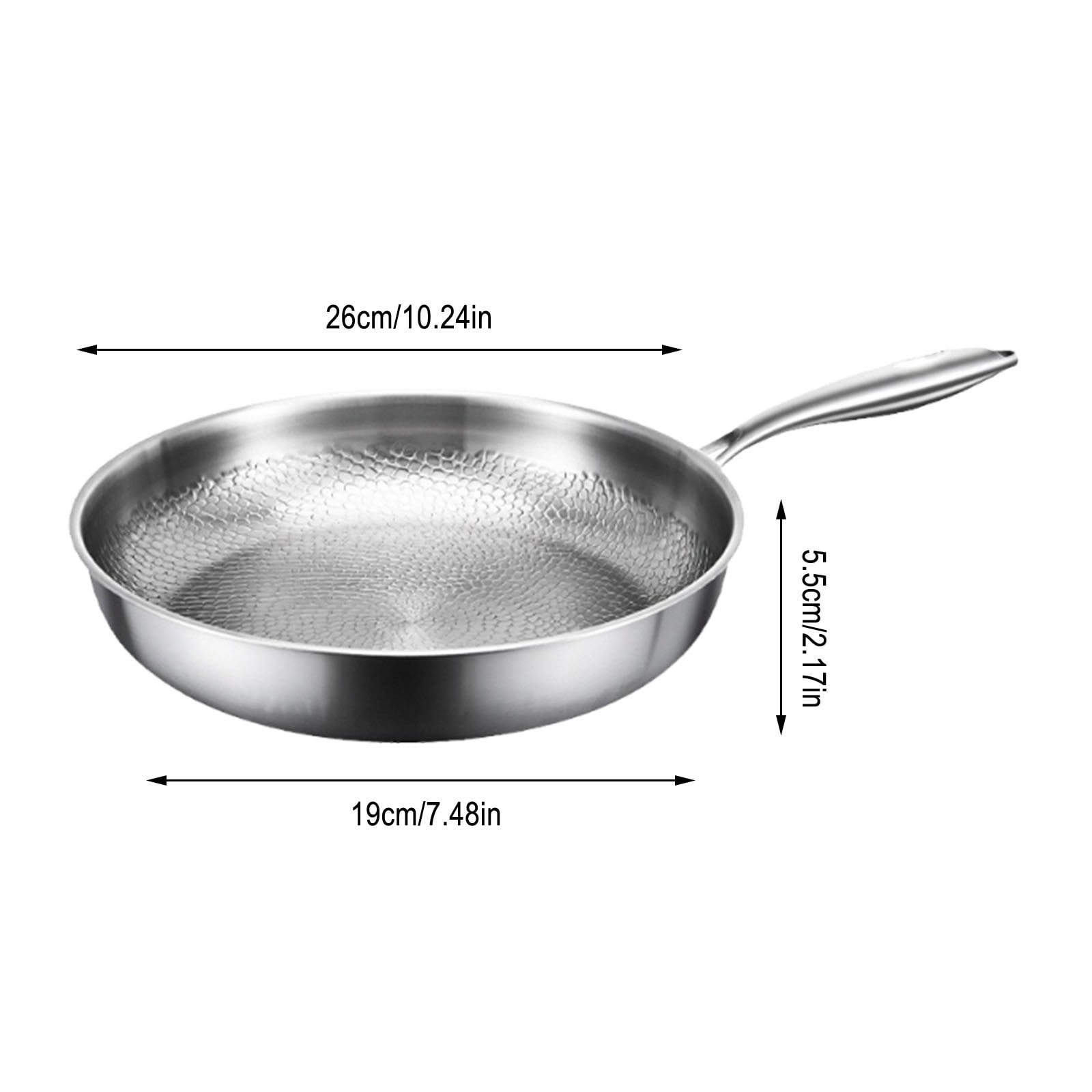Titanium Uncoated Non-Stick Fry Pan - Metal Construction Without Toxic Coatings For Healthy Cooking