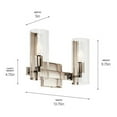 thumbnail image 7 of 55167PN Kichler Lighting Jemsa - 2 Light Bath Vanity In Modern Style-9.75 Inches Tall and 13.75 Inches Wide-Polished Nickel Finish, 7 of 7