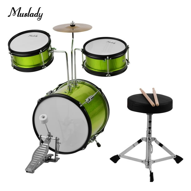 Muslady Kids Children Junior Beginners 3Piece Drum Set Drums Kit Percussion Musical Instrument
