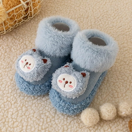 

Toddle Footwear Winter Toddler Shoes Soft Bottom Indoor Non Slip Warm Floor Cute Animal Socks Shoes