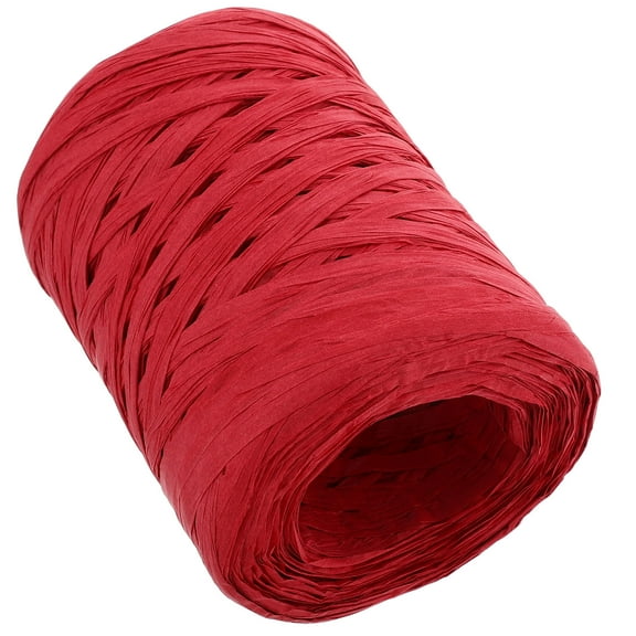 LITINKIMI Craft String Raffia Red 1 Roll 100m For Wrapping