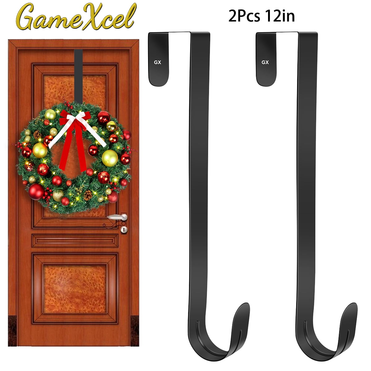 12 In Wreath Hanger Metal Wreath Holder Door Hook for Xmas Easter