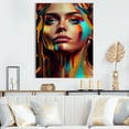 thumbnail image 2 of Designart Vibrant Creative Woman Portrait V Canvas Wall Art, 2 of 5