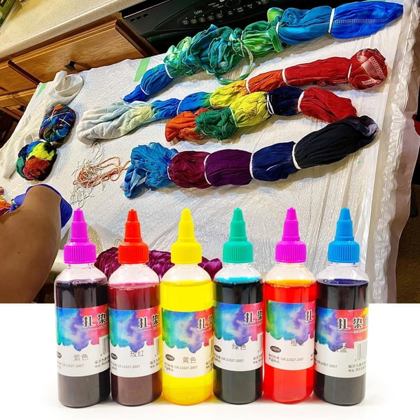 Juego de Tintes para Tela, Colores Brillantes, Kit de Pigmentos Textiles con Capacidad de 600ml para Manualidades DIY, Ropa y Proyectos de Decoración del Hogar