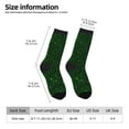 thumbnail image 2 of Honeii Emerald Green Sparkling Print Adult Socks,Crew Socks,Casual Calf Socks,Daily Wear Socks for Men & Women, Perfect for Sports, Casual and Everyday Use, 2 of 6