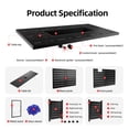 thumbnail image 6 of LHRIVER 43" Propane Fire Pit Table, 50,000 BTU Outdoor Windproof Gas Fire Pit with Lid, Smokeless  Glass Rocks, Cover, 6 of 10