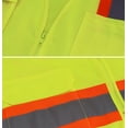 thumbnail image 3 of Men's Class 2 Type R Safety High Visibility Zipper Reflective Neon Work Vest (Yellow, XL), 3 of 3