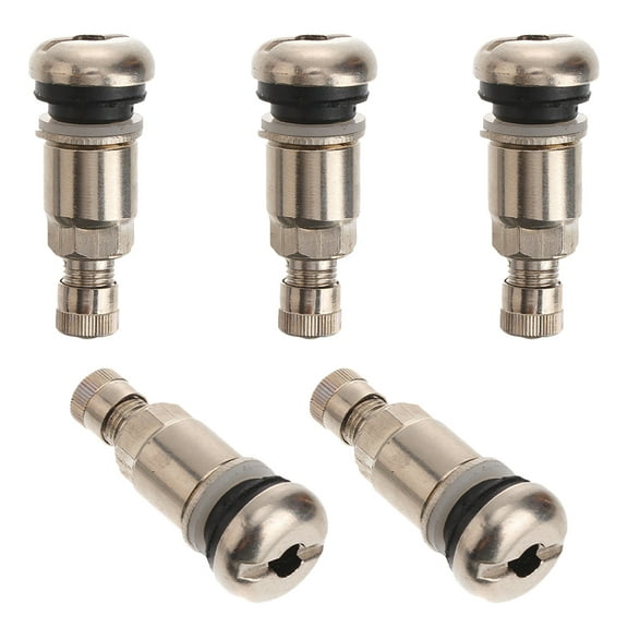 LOLIPPYY 5Pack Stainless Steel Valve Stems for Car Tires High Pressure Resistant for DIY Projects Vehicle Care