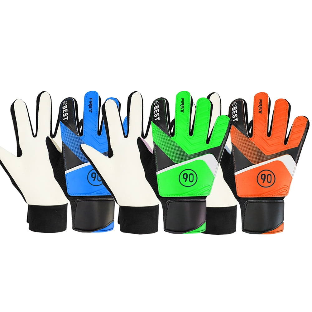 Children'S Soccer Goalkeeper Gloves Latex Anti-Collision Goalkeeper Gloves B7J6 