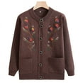 thumbnail image 6 of LOVE DOCK Women Cardigan Sweater Female Fall Knitwear Tops Middle Age Mother Knit Sweater Coat Grandma Winter Velvet Sweater, 6 of 6