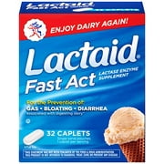 4 Pack Lactaid Fast Act Lactase Enzyme Supplement 32 Caplets Each