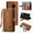 Brown, variant on Flip Case for Samsung Galaxy S9 Plus Pu Leather 9 Card Slots Lanyard Wallet Kickstand