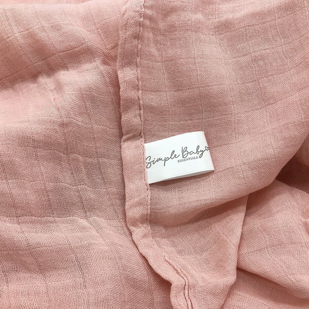 Simple Baby Essentials | Soft Bamboo Muslin Cotton Swaddles - Receiving Blankets | Baby Shower Gift | 3 Pack - Large 47”x47” | Soft Absorbent Breathable | Girl | Light Pink | Unicorn | Flamingo