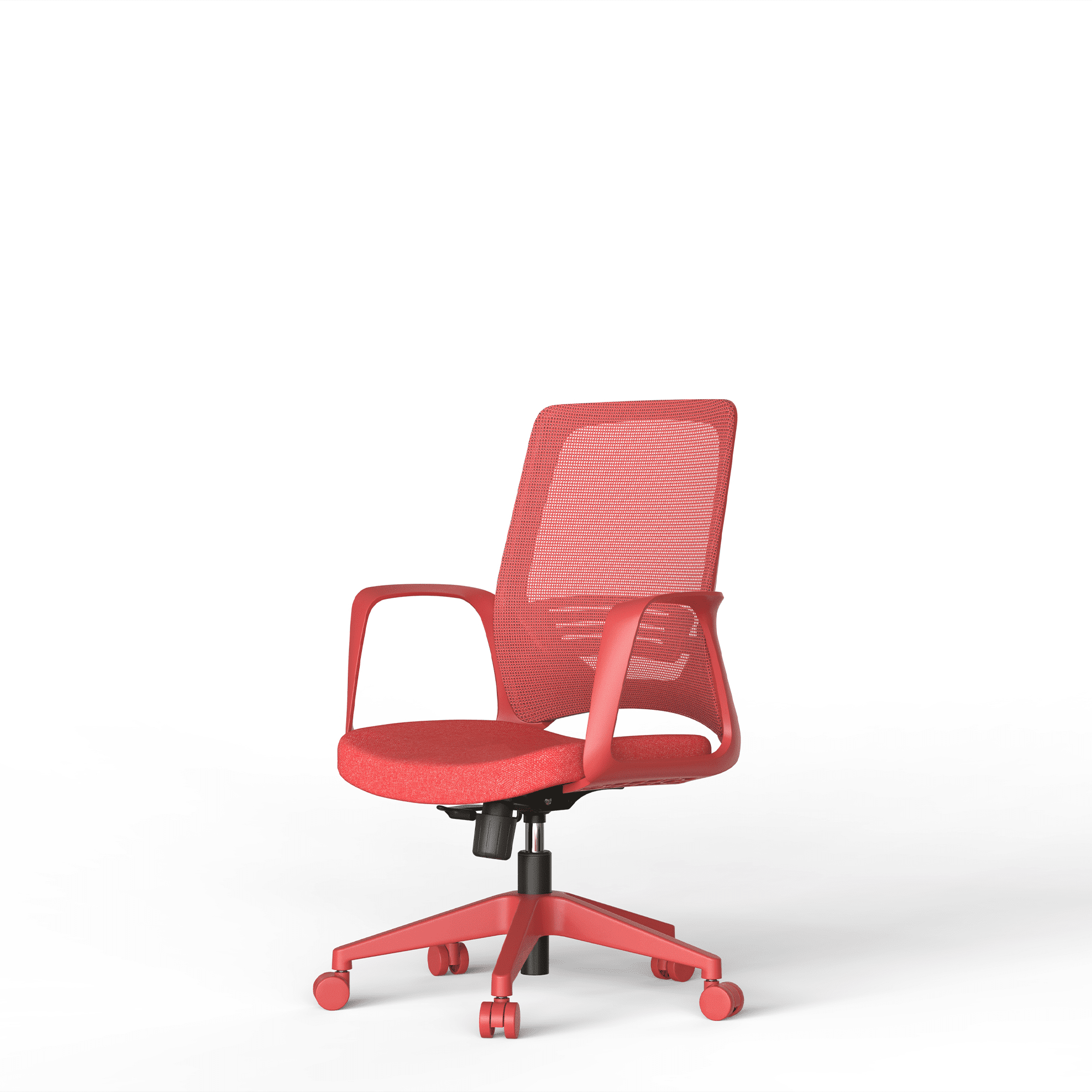 Executive Office Ergonomic Mesh Chair 350LBS, Office Seating, Mesh Fabric, Comfortable Sitting, Integrated Armrest, Lifting, Swivel Net Chair (Red)
