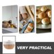 thumbnail image 3 of ColoMX 1pc Mimbre tejido artesanía cestas cestas postre pastelería almacenamiento cesta pan cesta, 3 of 7