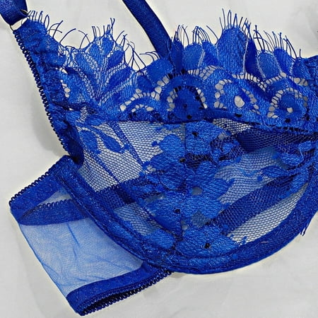 

Aayomet Lingerie For Women Naughty Play Women s Self Knot Front Teddy Lingerie One Piece Floral Lace Bodysuit Navy L