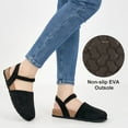 thumbnail image 5 of Ecetana Sandals for Women Cork Footbed Closed Toe Flat Sandals with Arch Support, 5 of 7