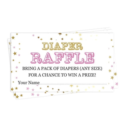 Inkdotpot 30Baby ShowerDiaper Raffle Ticket Lottery Insert Cards Supplies Games For Baby Shower Party Confetti Gender Neutral Bring A Pack Of Diapers To Win Favors Gifts And Prizes