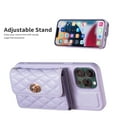 thumbnail image 4 of Nalacover for iPhone 14 Pro Crossbody Wallet Case, Elegant Premium PU Leather Shoulder Strap Lanyard Cover with Metal Lock Button Card Slots Soft Silicone Shockproof Case for iPhone 14 Pro,Lightpurple, 4 of 6