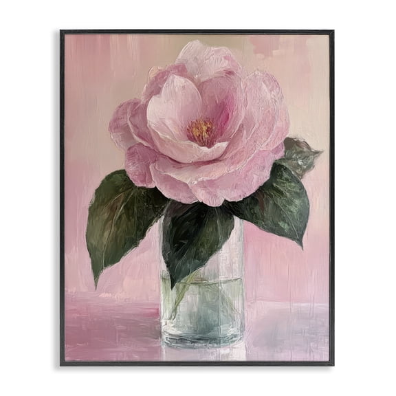 Stupell Industries Shabby Chic Coral Flower Pink Blossom Black Framed Giclee Art, 11 x 14, by Petals Prints Design