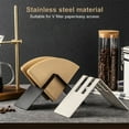 thumbnail image 4 of Joernso Coffee Filter Paper Holder Rack Double Card Slot Coffee Filter Paper Storage Container Stand Stainless Steel Coffee Filter Paper Dispenser Rack for Kitchen Countertop, 4 of 7